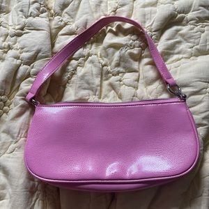 Pink urban outfitters snake skin purse